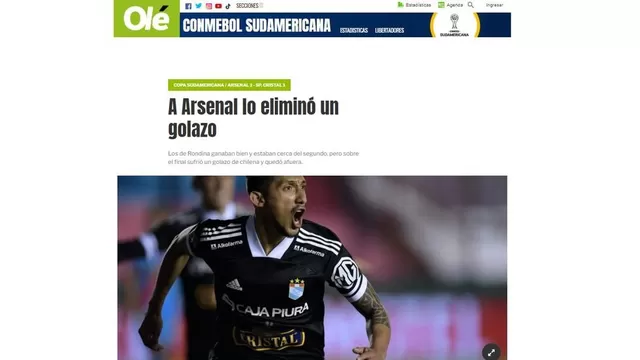 Sporting Cristal: La reacción de la prensa argentina tras la clasificación del club cervecero