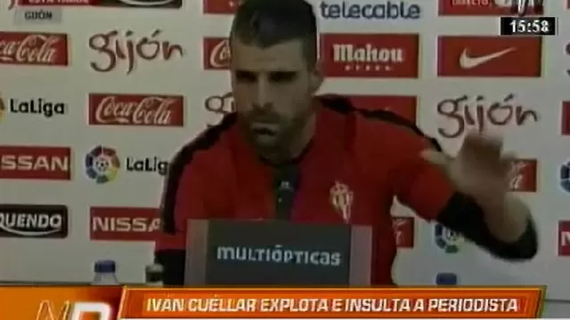 Sporting Gijón: portero 'Pichu' Cuéllar explotó e insultó a periodista