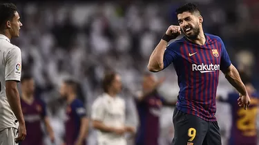 Reguil&amp;oacute;n y Su&amp;aacute;rez durante el cl&amp;aacute;sico espa&amp;ntilde;ol. | Foto: AFP