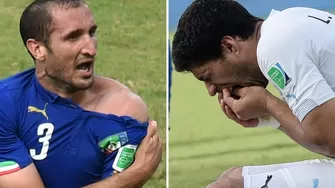 Suárez y Chiellini se volverán a enfrentar tras mordedura en Brasil 2014