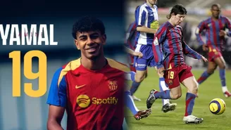 El dorsal que llevó Messi en 2005 será usado por la nueva estrella del Barcelona. | Composición AD