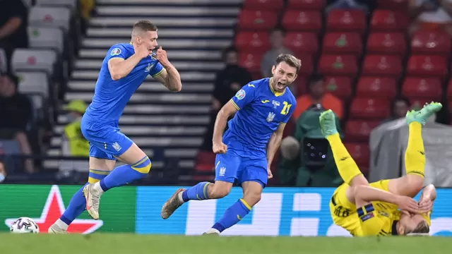 Ucrania derrotó 2-1 a Suecia y será rival de Inglaterra en cuartos de la Euro
