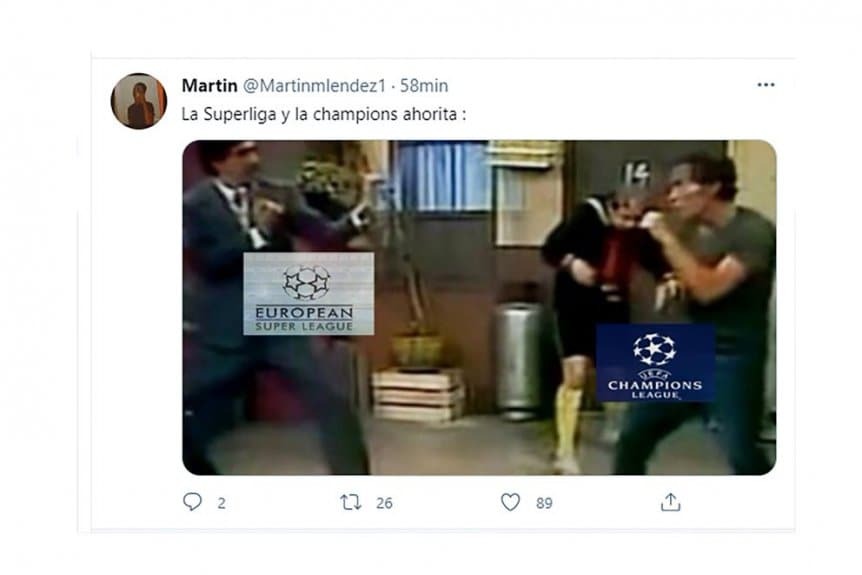 La Superliga Europea generó divertidos memes.