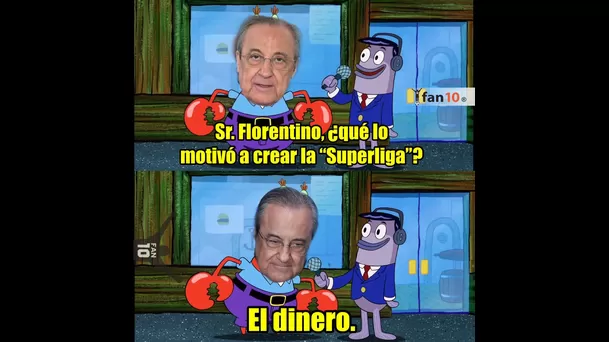 La Superliga Europea generó divertidos memes.