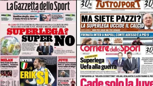 Superliga: La prensa italiana arremetió contra nuevo torneo europeo 