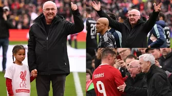 Sven-Goran Eriksson dirigió a un equipo de viejas glorias del Liverpool. | Fotos: AFP/Video: @LFC