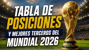Tabla de posiciones y de mejores terceros del Mundial 2026
