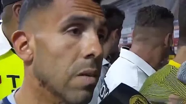Tévez y Gago declararon a la prensa tras la decisión de Conmebol | Foto: Captura Fox Sports.