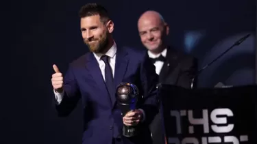 Es la primera vez que Messi recibe el premio The Best. | Foto: AFP Es la primera vez que Messi recibe el premio The Best. | Foto: AFP