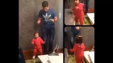 El tierno baile del &#39;Ras Tas Tas&#39; de James Rodríguez con su hija