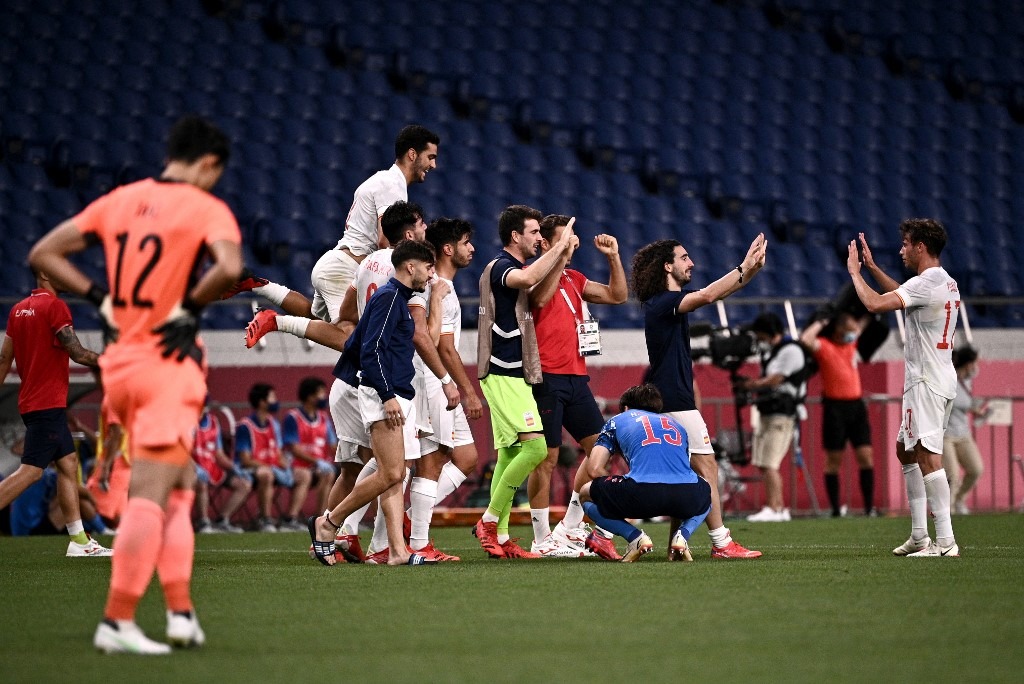 España ganó 1-0 a Japón en la prórroga y jugará la final de Tokio 2020 contra Brasil | Foto: AFP.