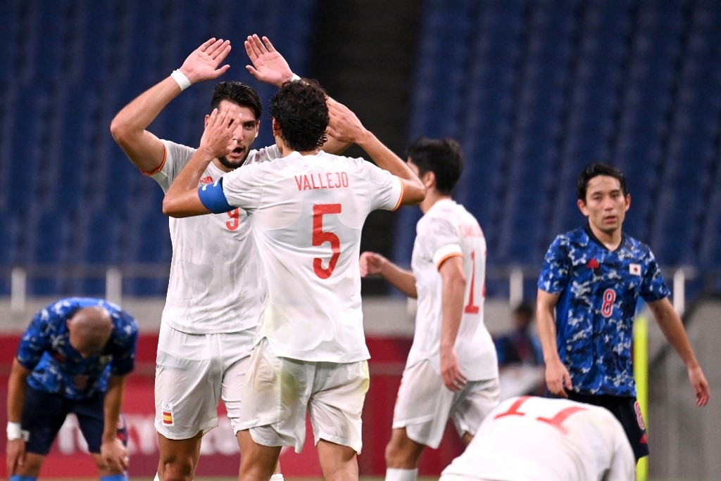 España ganó 1-0 a Japón en la prórroga y jugará la final de Tokio 2020 contra Brasil | Foto: AFP.