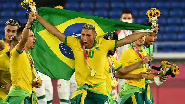  Brasil bicampeón olímpico tras ganar a España | Foto: AFP.