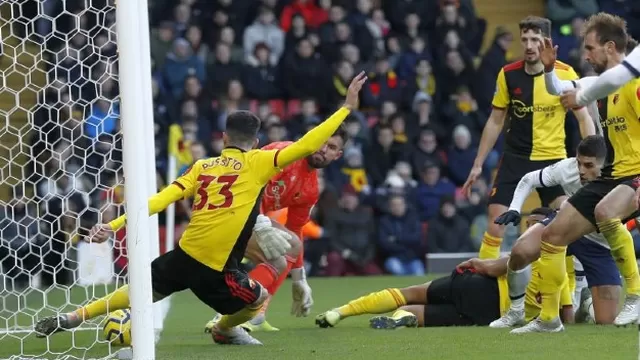 Watford y Tottenham empataron en el Vicarage Road. | Foto: AFP/Video: ESPN