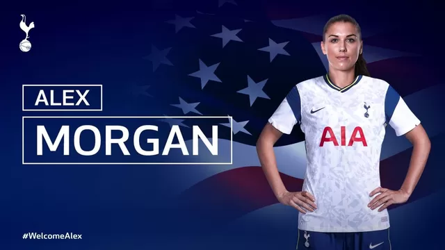Alex Morgan, delantera estadounidense de 31 años. | Foto/Video: @SpursWomen