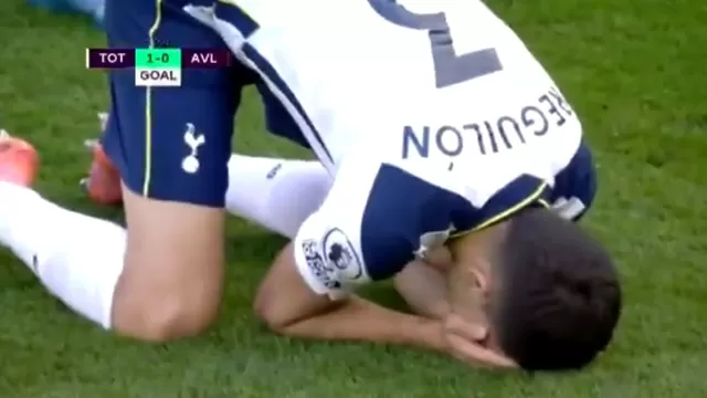 Tottenham: Sergio Reguilón marcó insólito autogol ante Aston Villa