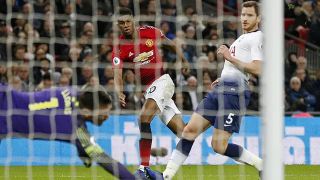 Tottenham vs. Manchester United: golazo de Rashford tras el genial pase de Pogba