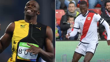 Usain Bolt se&amp;ntilde;al&amp;oacute; que no conoc&amp;iacute;a a Luis Adv&amp;iacute;ncula. | Foto: AFP / Rayo Vallecano