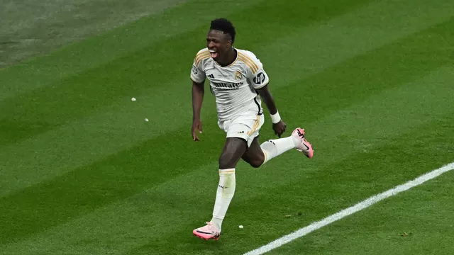 Viinicius Junior anotó el segundo tanto que dio el triunfo en la final de la Champions League a Real Madrid / Foto: AFP