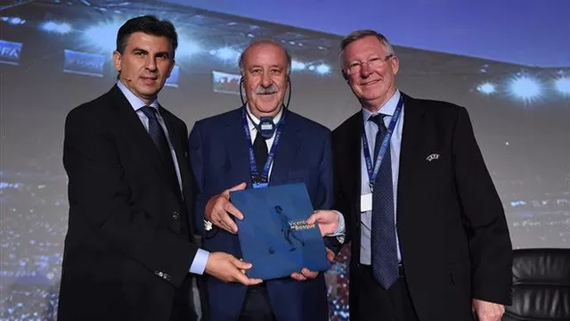 UEFA premió a Del Bosque en Conferencia de Seleccionadores Nacionales