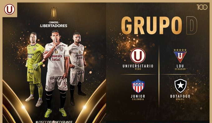 Grupo D de la Copa Libertadores 2024. | Foto: Universitario.