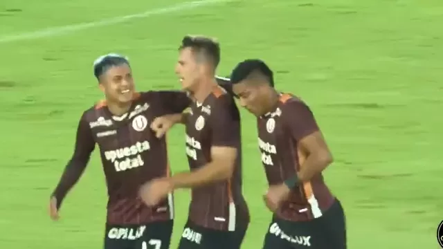 Diego Churín sacó gran disparo y puso el 3-1 de Universitario sobre Junior / Captura / ESPN