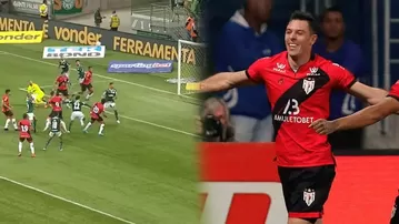 Diego Churín y el gol que le hizo a Palmeiras en el Brasileirao