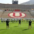 Universitario entrenó en el Estadio Monumental de cara al duelo ante Palmeiras