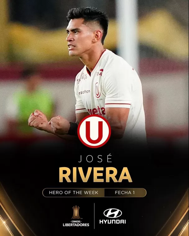 El 'Héroe de la semana' de la Fecha 1 de la Copa Libertadores. | Foto: Conmebol Libertadores.