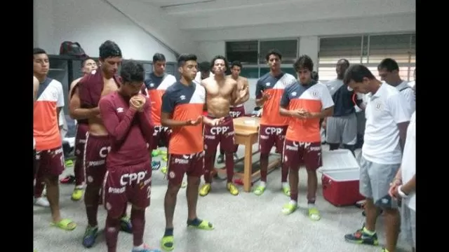 Universitario: el vestuario crema tras la victoria ante River Plate