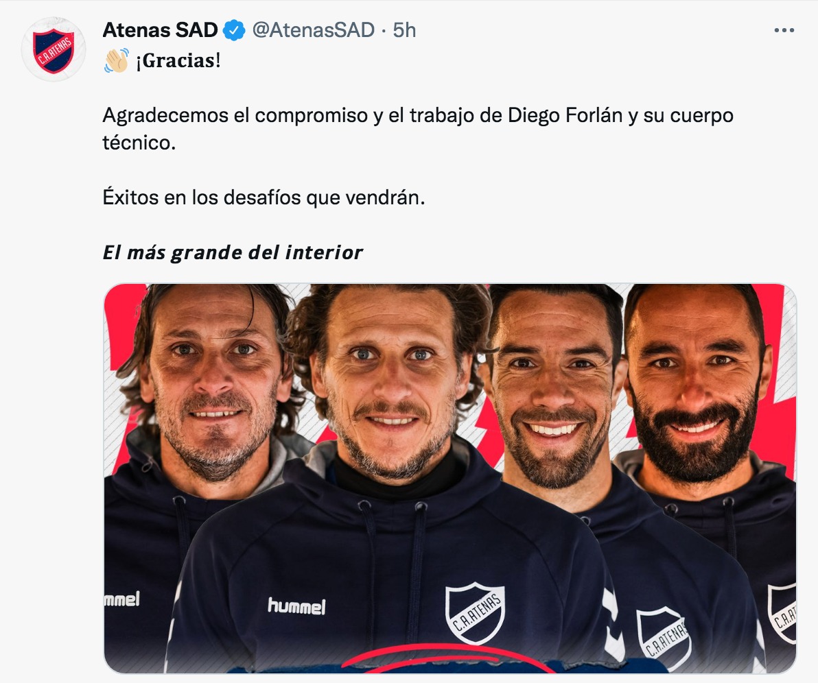 Comunicado del Atenas SAD.