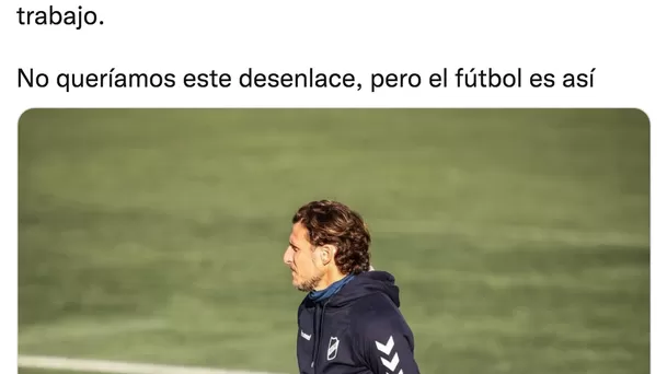 Este fue el mensaje que dejó Diego Forlán en su Twitter.