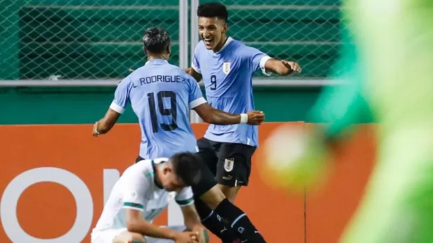 Uruguay goleó 4-1 a Bolivia y se metió en el hexagonal final del Sudamericano Sub-20