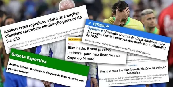 Críticas de la prensa de Brasil a su selección tras eliminación de la Copa América. | Foto: Infobae.