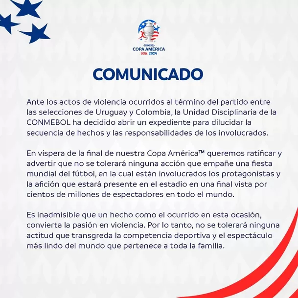 Comunicado de Conmebol.