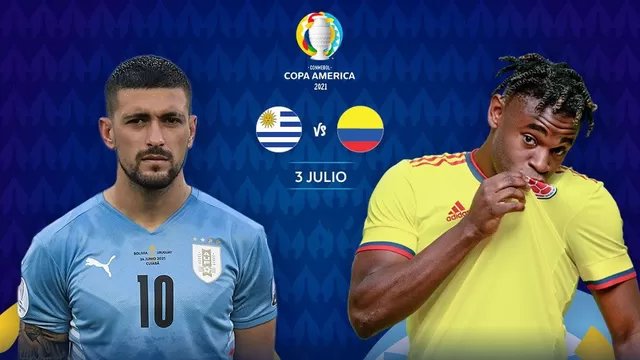 Uruguay vs. Colombia juegan por los cuartos de final de la Copa América 2021