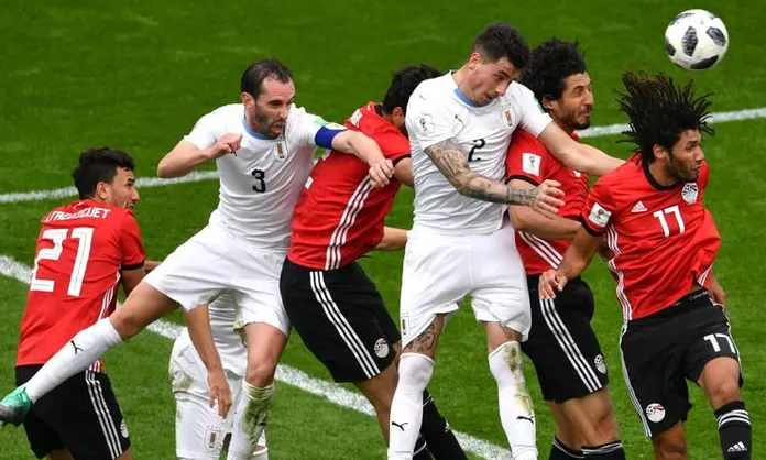 Liga Del Campeón Del Fútbol, Partido Entre Egipto V/s Uruguay Con