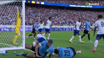 Uruguay vs. Estados Unidos: Maximiliano Araújo causó tremendo susto tras duro golpe en la cabeza