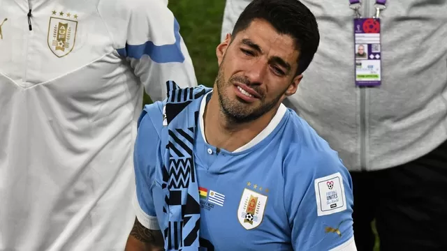 El desgarrador llanto de Luis Suárez tras eliminación de Uruguay de Qatar 2022. | Foto: AFP/Video: Latina-DSports