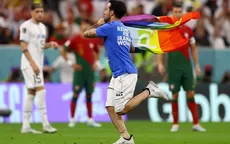 Uruguay vs. Portugal: Hombre ingresó a la cancha con bandera LGTBQ+ y así fue detenido - Noticias de fiorentina