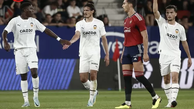 Valencia derrotó 2-1 a Osasuna en el arranque de la fecha 8 de LaLiga