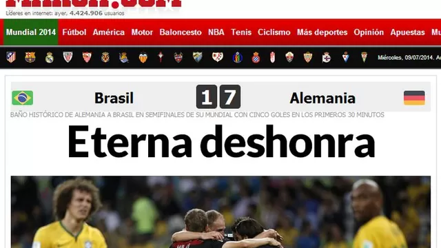 Vea cómo informa la prensa mundial la goleada de Alemania a Brasil-foto-10