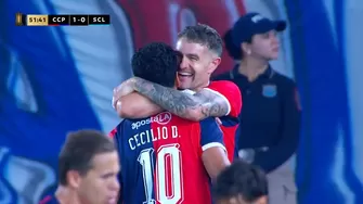 Pablo Veguetti anotó el 1-0 de Cerro Porteño vs Sporting Cristal tras una gran definición de cabeza / Fuente: ESPN