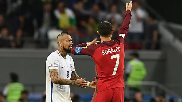 Vidal y Cristiano se enfrentaron en las semifinales de la Copa Confederaciones.
