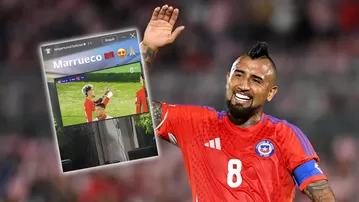 Vidal y el polémico mensaje en derrota de Argentina vs Marruecos