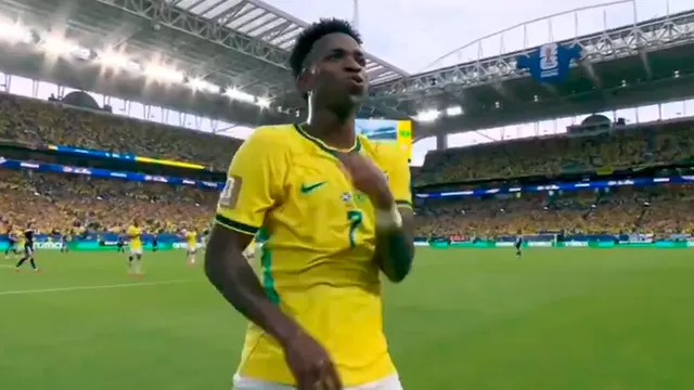 Vinicius Jr convirtió el 2-0 de Brasil sobre Escocia / Foto y Video: América TV