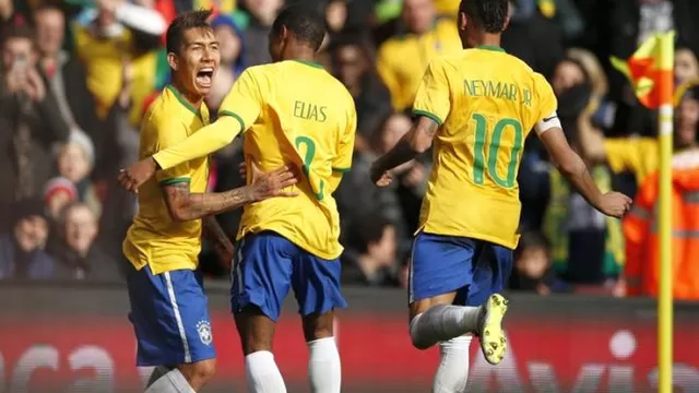 Brasil venció 1-0 a Chile con gol de Firmino en el Emirates Stadium