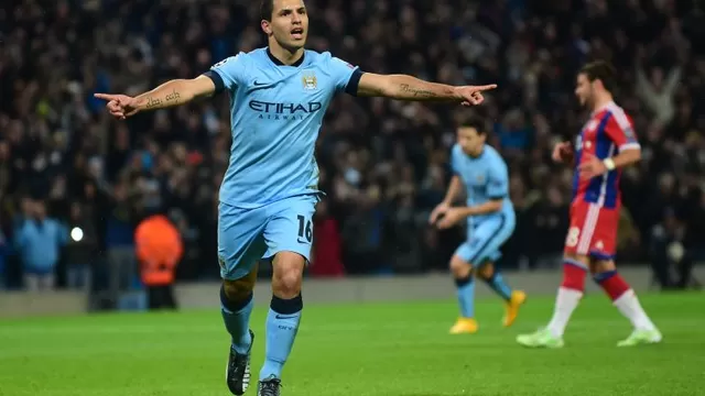 Manchester City remontó y venció al Bayern con triplete del Kun Agüero