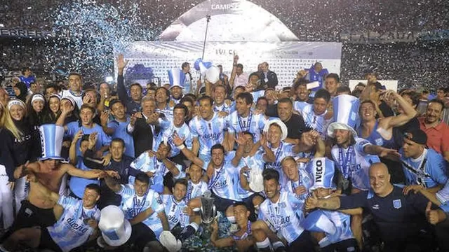 Racing Club se coronó campeón del fútbol argentino tras 13 años