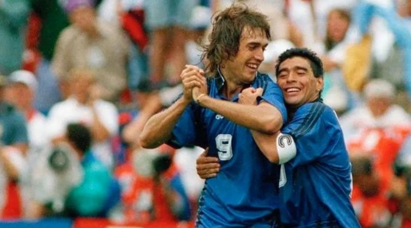 Maradona y Batistuta